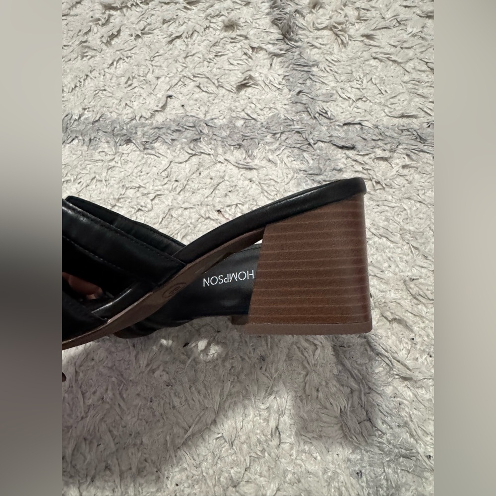 Thompson Black Block Heel Sandals - Picture 5 of 8